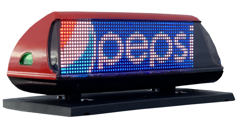 Earn revenue by showing taxi advertising on Pointguard's iToplight D-300 smart taxi sign